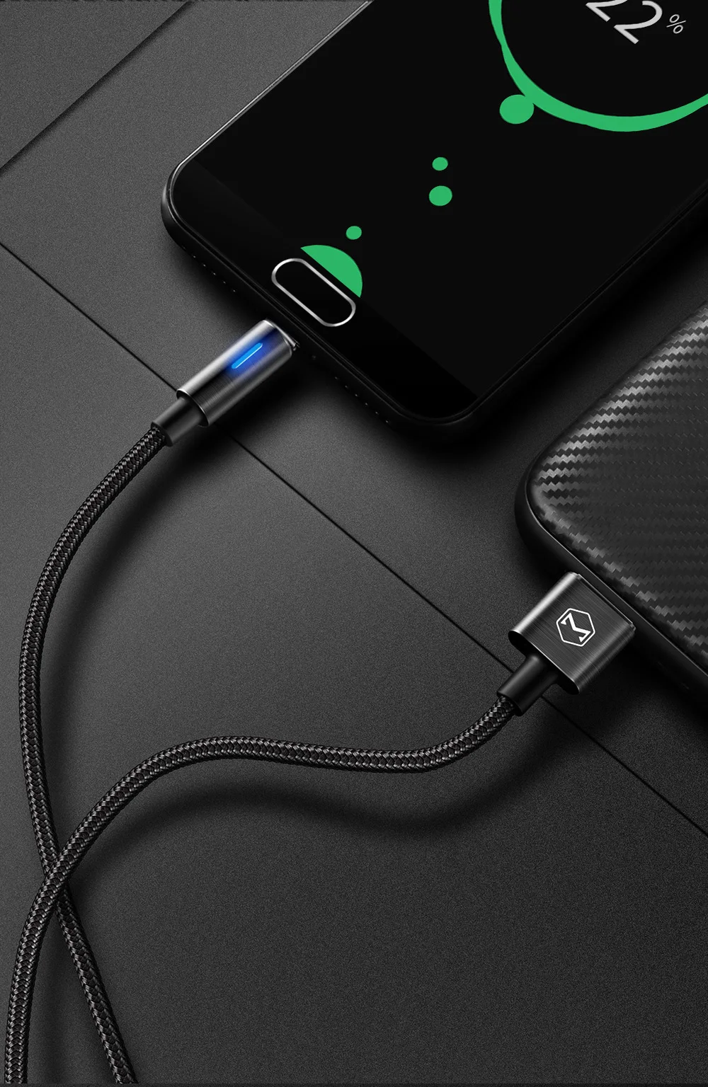 Mcdodo usb type-C кабель для samsung Galaxy S10 S9 S8 Plus One Plus Быстрая зарядка USB-C зарядное устройство для мобильного телефона USBC type-C кабель