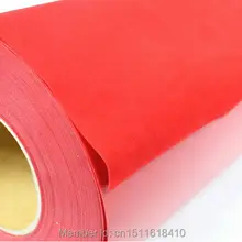 DIY поверхности есть меховой логотип или номер cdf-03 красный цвет стадо теплообмена винил для футболки 50x100 см Размер/Много