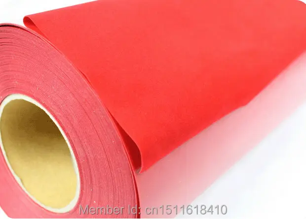 

DIY surface have fur logo or number CDF-03 red color flock heat transfer vinyl for T shirts free shipping 50X100CM SIZE /LOT