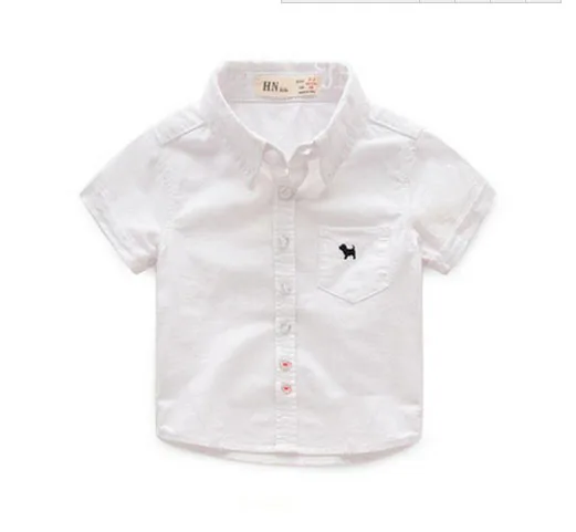 Детская одежда летом г., популярные хлопковые рубашки с короткими рукавами