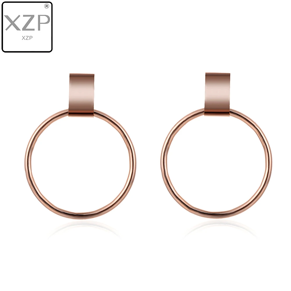 

XZP Boucle d'oreille Punk Round Earrings for Women Big Circle Drop Dangle Earring Circle Pendant Women Statement Jewelry