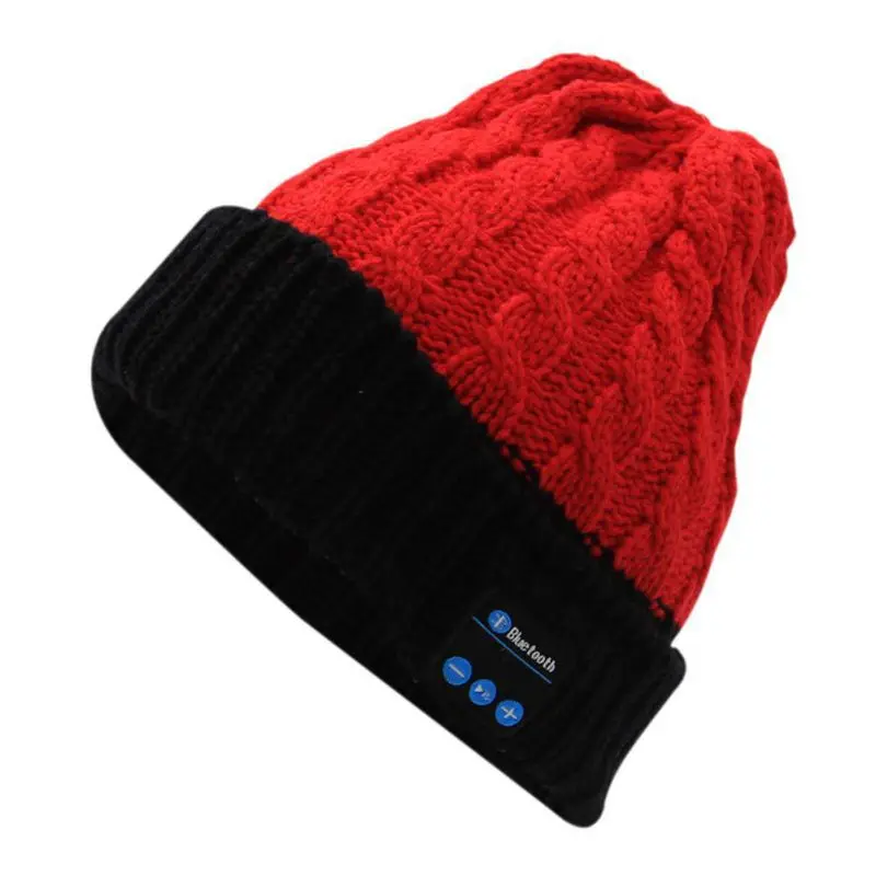 Музыкальные кепки теплые шапочки зимняя шапка с динамик микрофон для смартфонов Портативный беспроводной Bluetooth наушники