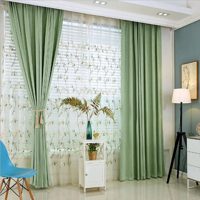 

Sheer Curtain tulle Embroidered Yarn Curtains Kitchen shower curtain hooks Window Treatment Curtains Tulle for Windows wp361&20