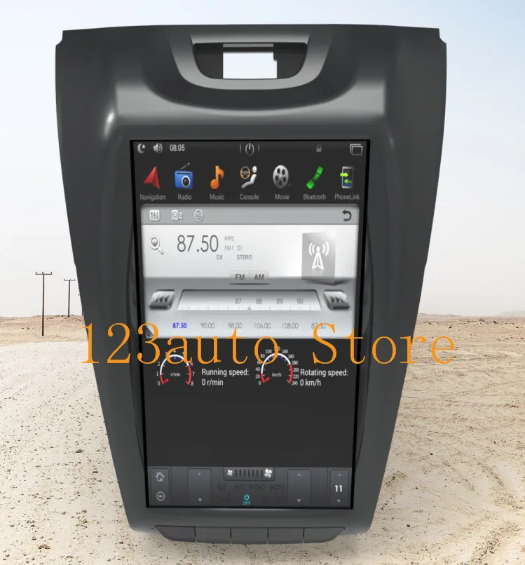 

11.6'' Vertical screen Tesla Style Android 9.0 Car DVD GPS Player navigation for Chevrolet S10 S-10 ISUZU D'MAX Chevrolet S10