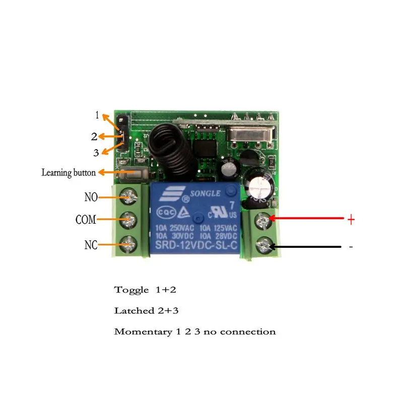 Мини DC 12V 1CH 1 CH 10A RF Беспроводная фотовспышка приемник + 2CH 86 передатчик настенной
