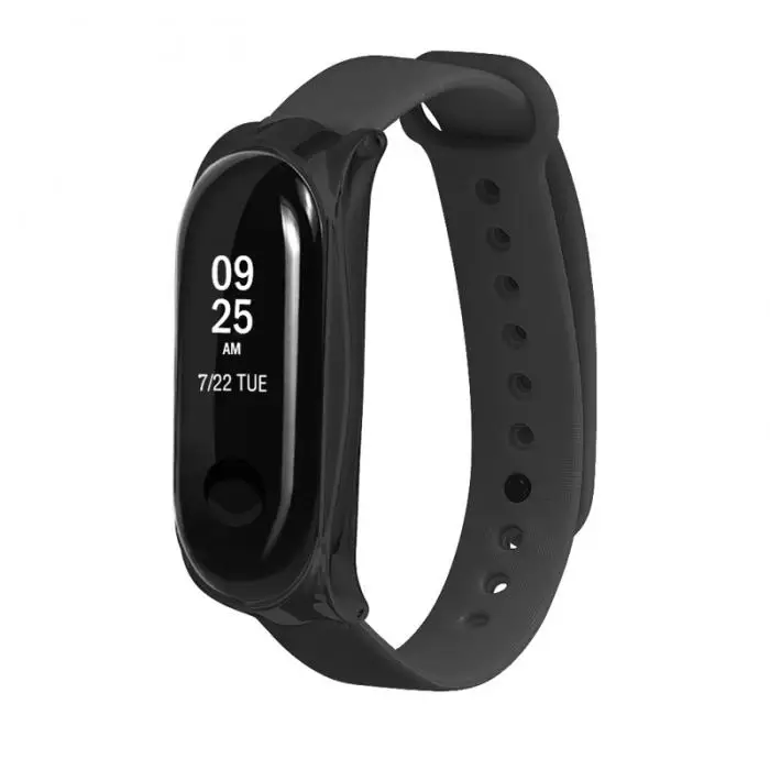 TPE Ремешок Браслет Ремешок с металлическим чехлом для Xiaomi Mi Band 3 ND998