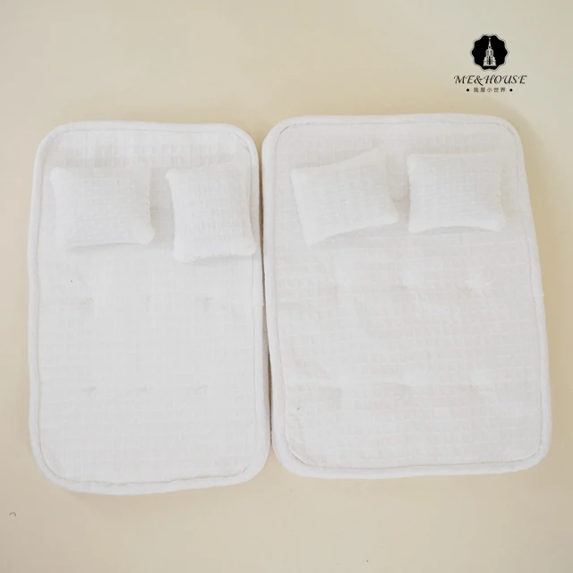 

1:12 Scale Doll House Mattress OB 11 Pillows Dolls Mini Bed Linings