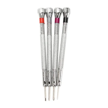 

4pcs Alloy Steel Watch Screwdriver Watches Tools Clock Multi Size Band Removal Mini Silver Link Pins Watchmakers Tool Repair Kit