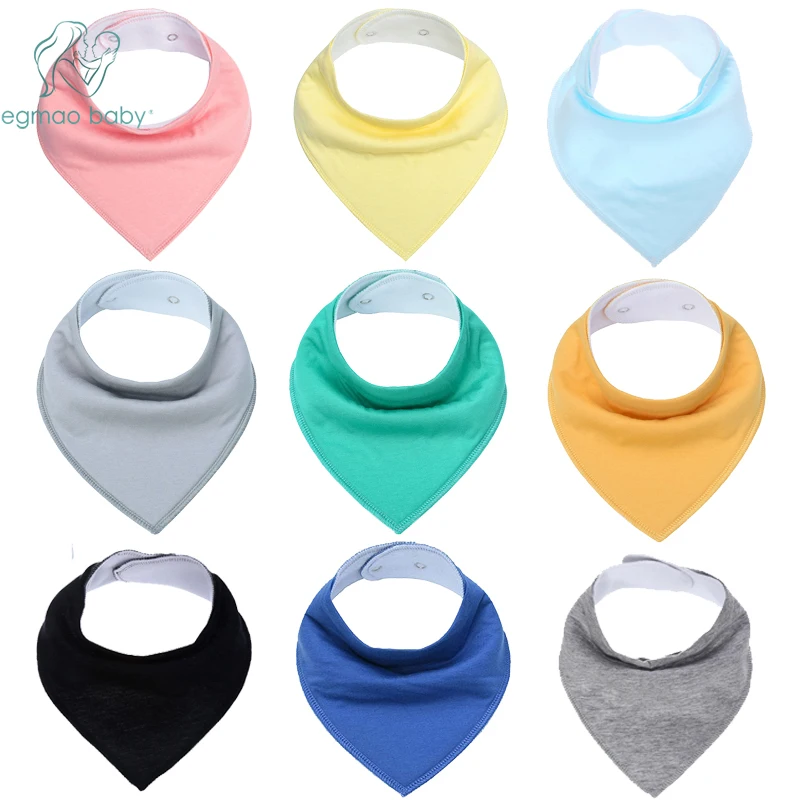 Hot Sale Solid color font b Baby b font Bandana Drool Bibs for Drooling and Teething