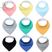 Hot Sale Solid color Baby Bandana Drool Bibs for Drooling and Teething 4 Pack Gift Set For Boys and Girls Unisex Saliva towel