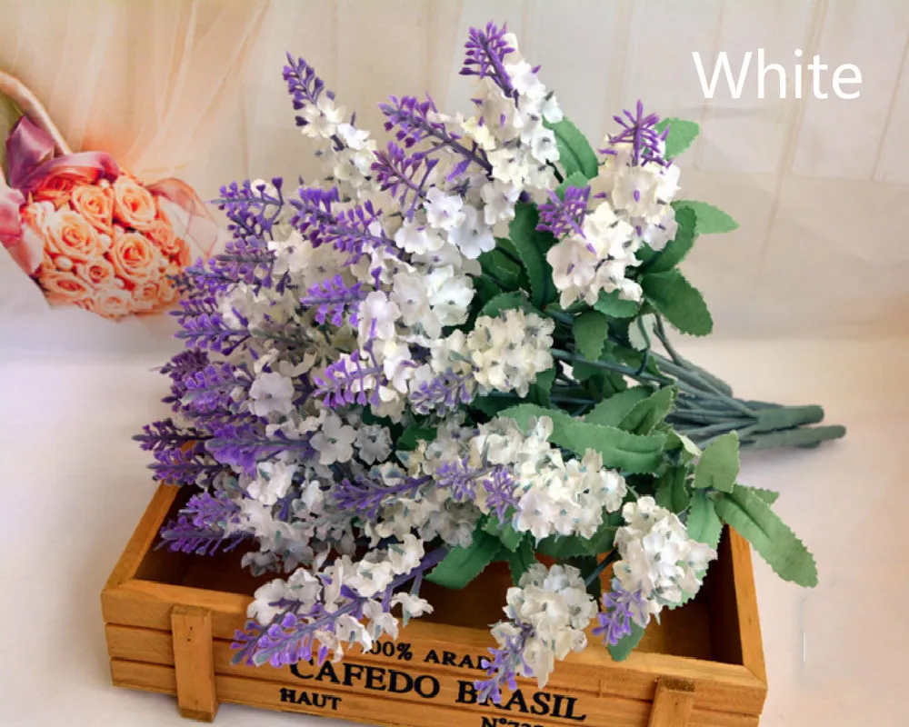 10 Artificial Lavender Fake Flower Bunch Silk Bouquet Home Wedding Party Decor 10 Artificial Lavender Fake Flower Bunch Silk Bouquet Home Wedding Party Decor