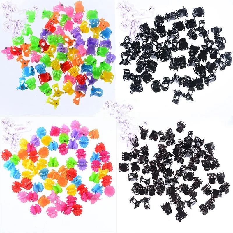 30PCS/Lot New Small Plastic Hair Clips Claws Mini Clamps Fashion Girls Crab Hair Claw Gifts Children Hairpin Hair Accessories