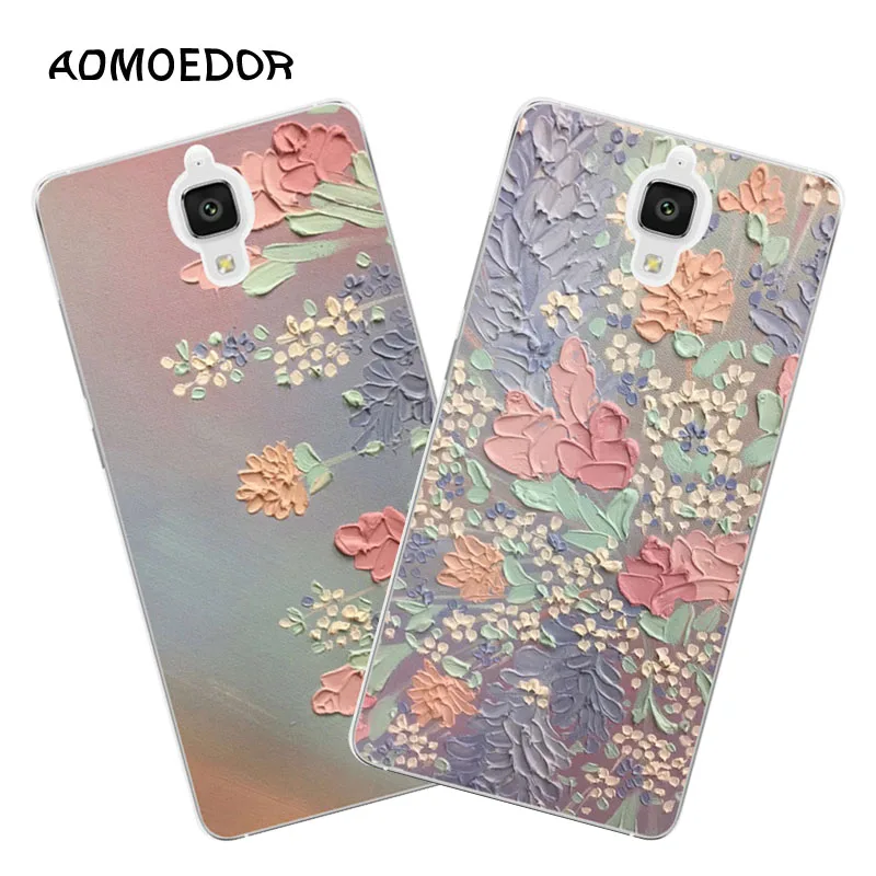 

xiaomi mi4 mi4i mi4c case,Silicon beautiful flowers 3D relief Painting Soft TPU Back Cover for xiaomi mi4 m4 Phone Case