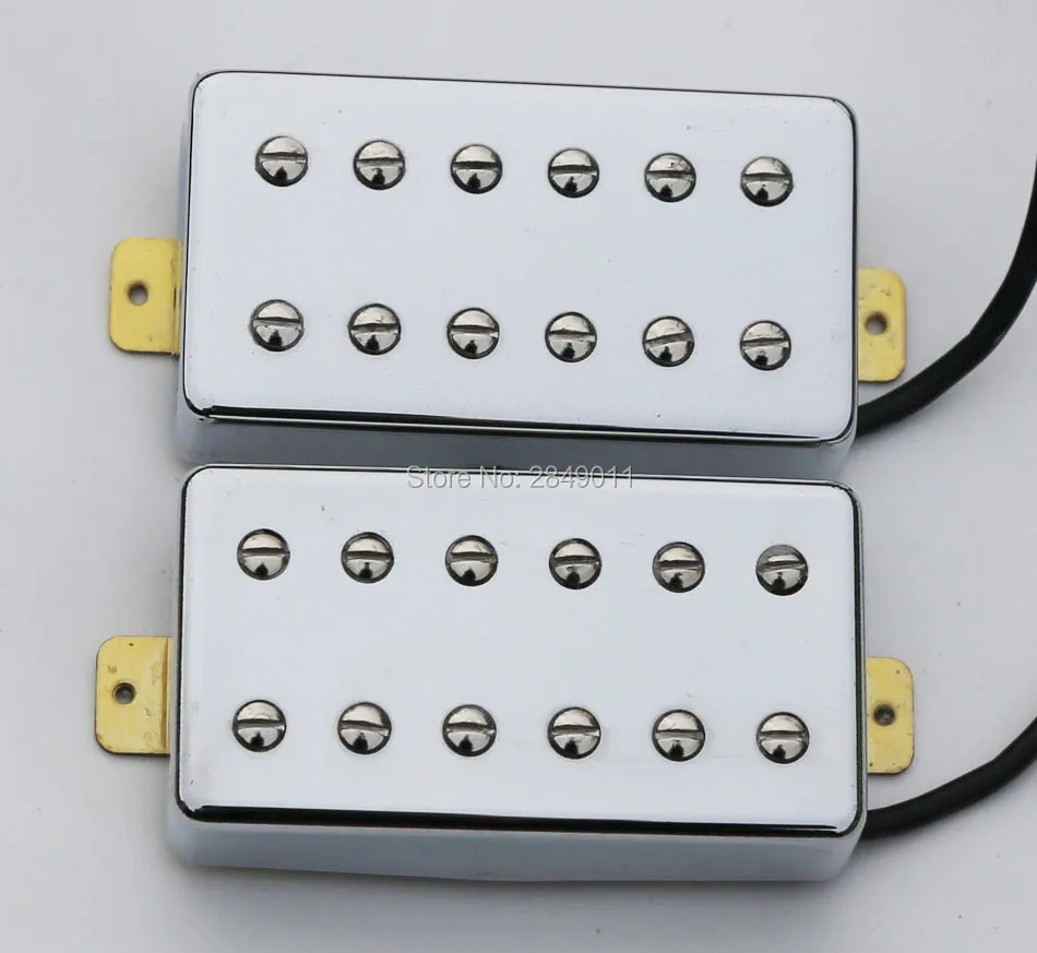 Custom Humbucker Pickups, 5 Wire/Cable, Ceremic Chromein