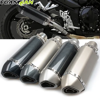 

Universal 51MM Motorcycle Exhaust Pipe With Muffler Moto Bike Pot Escape For Yamaha Honda KTM Kawasaki Ducati Slip-on