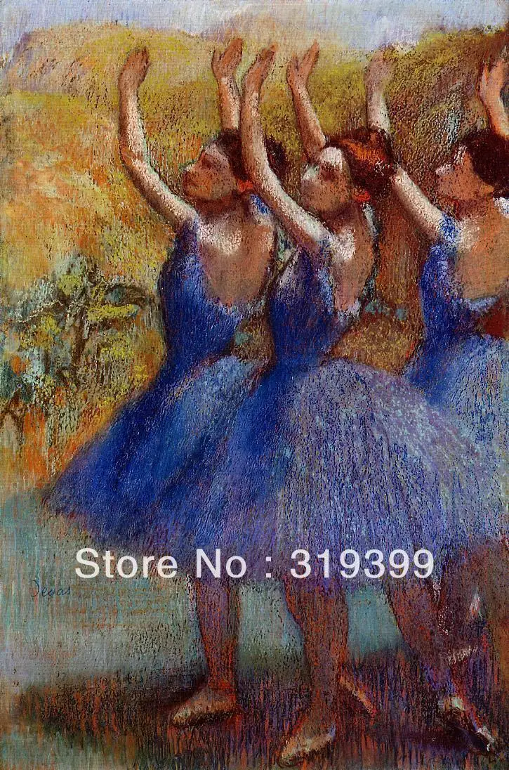 

Oil Painting Reproduction on Linen Canvas,Three Dancers in Purple Skirts by edgar degas ,Free DHL FAST Shipping,100%handmade