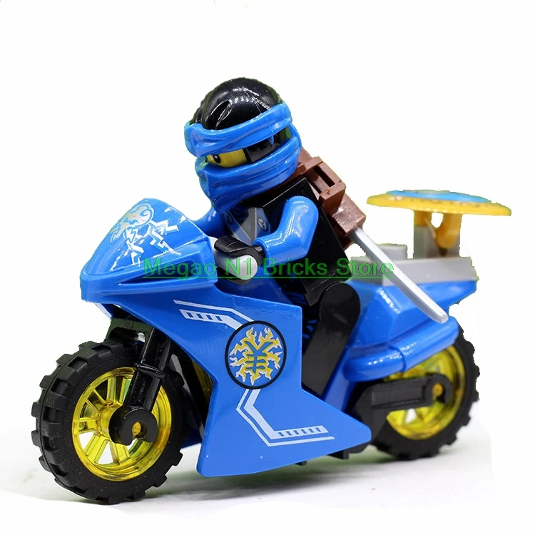 Для мотоцикла ниндзя juguetes фигурки Kai Jay Zane Nya Lloyd Garmadon WU с оружием строительные