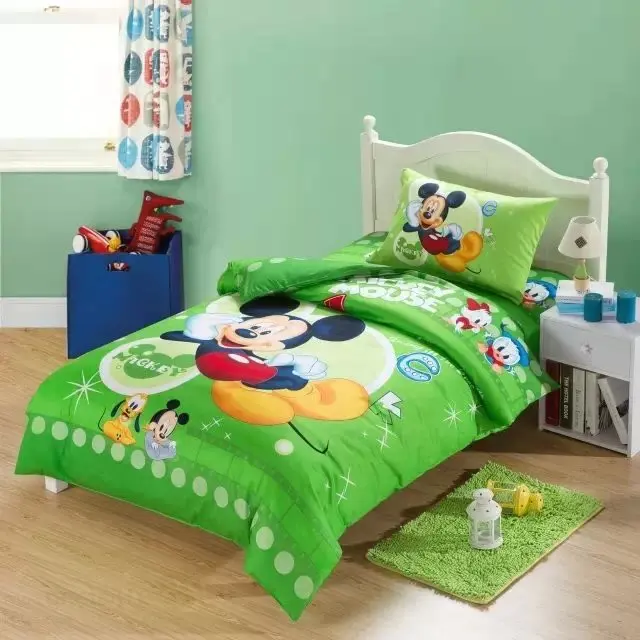 Mickey Mouse Print Comforter Bedding Set Single Twin Size