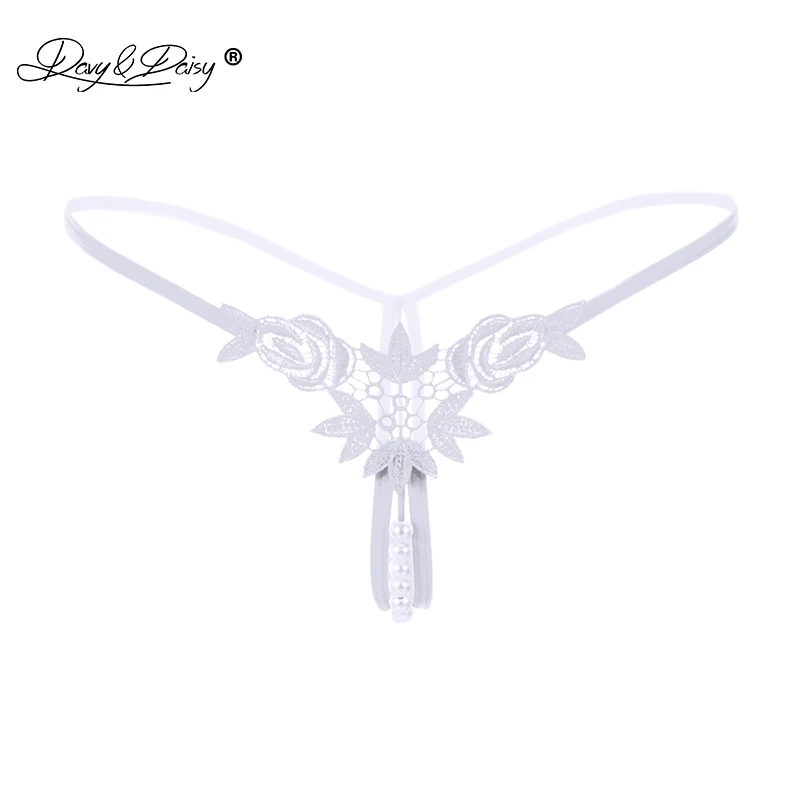 DAVYDAISY женские искусственные жемчужные стринги бусины в форме цветов кружевные