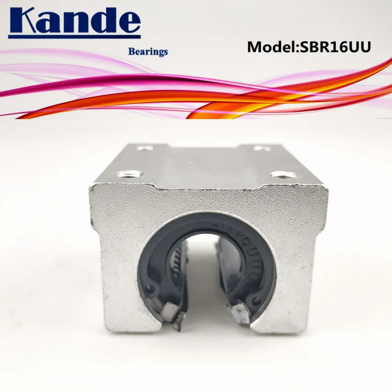 Подшипники Kande 4 шт. SBR16UU SBR16 UU открытый Подшипник блока CNC части скольжения для 16 мм