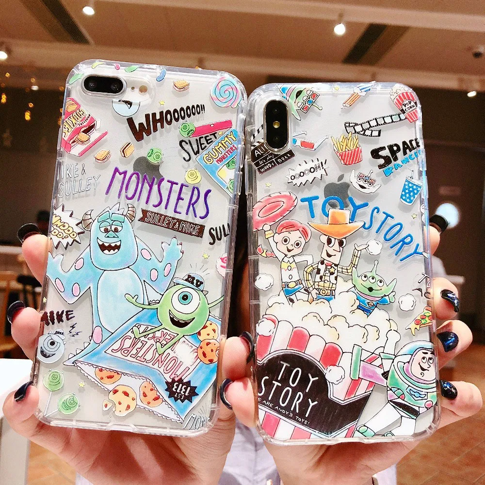 

Monsters Aliens Mike Sulley Toy Story Clear Soft TPU Silicone Cover Case For iPhone XS Max XR X 6 6S 7 8 Plus
