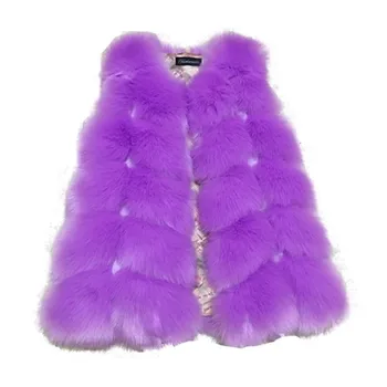 

2018 Autumn Winter Warm Thick Waistcoat Boys Girls Artificial Fox Fur Vest Coats Baby Children Sleeveless Jackets Outerwears P20