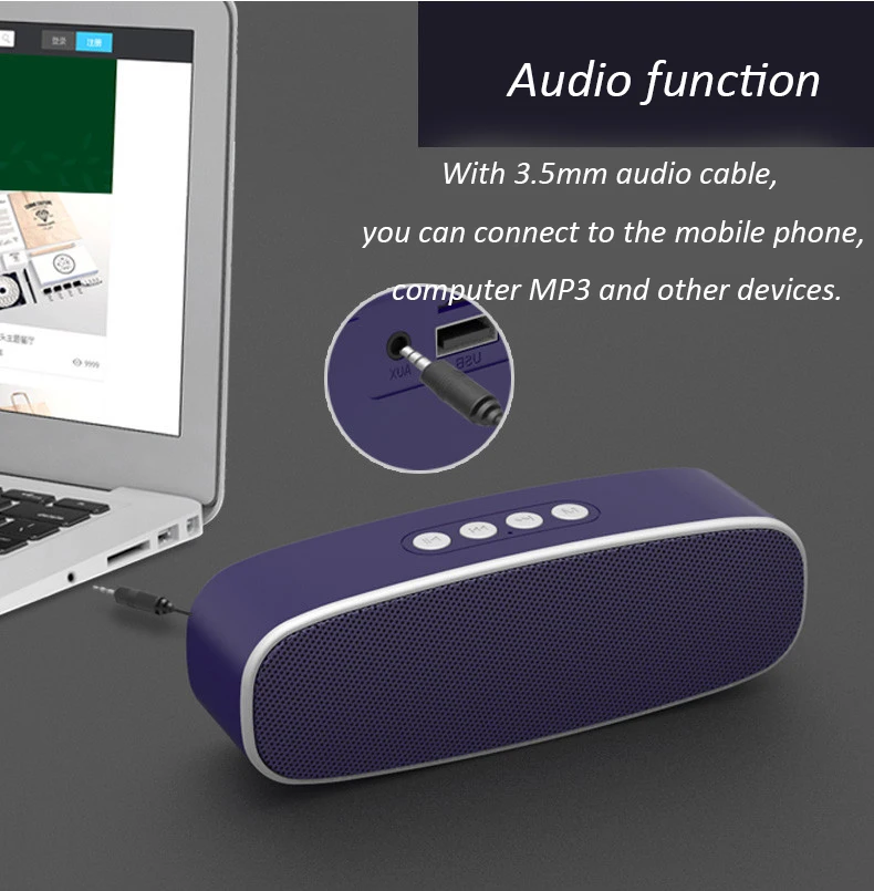 Portable wireless Bluetooth Speaker Stereo big power 10W system TF FM Radio Music Subwoofer Column Speakers for Computer (1)