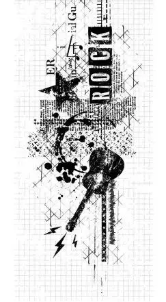 

Retro guitar Transparent Clear Silicone Stamp Seal DIY Scrapbooking photo Album Decorative Clear Stamp W1559