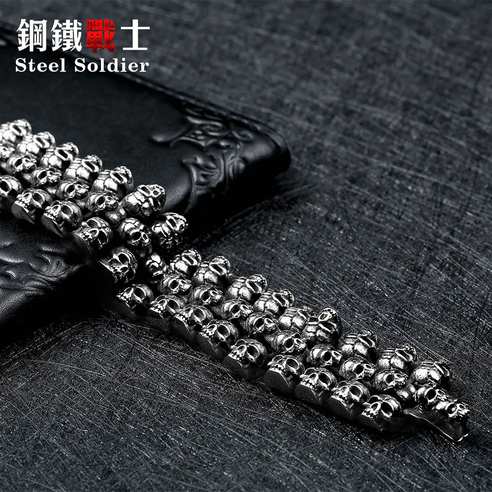 Мужской браслет в стиле панк ретро из нержавеющей стали|steel stainless bracelet|stainless steel
