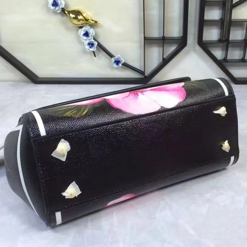 Subshrubby Der Kette Freies Handtaschen Misanwiney Flo Verschiffen Luxus Gestreiften Frauen leder Platz High end Peony Marke Schulter Metall Einzelnen Tasche TwqPpRq