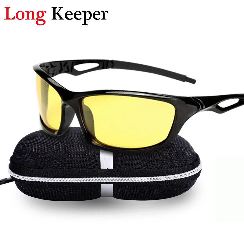Long Keeper Men Women Polarized Sunglasses HD Lens Black Night Vision