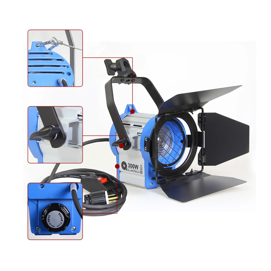 Лампа накаливания 300 Вт 3200K в качестве ARRI Fresnel Tungsten + лампа для студийной