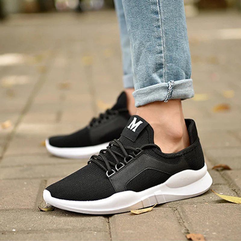 

Women's Vulcanized Shoes Air Mesh Sneakers Casual Lace Up Letter Ladies Breathable Casual Running Shoe Female Plus Size Footwear