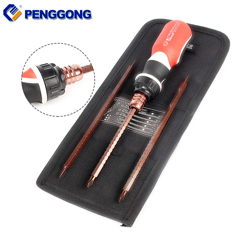 

PENGGONG 4 in 1 Screwdrivers Kit Adjustable Screwdriver Multi-function Screw Driver Double Head Screw Drivers Set