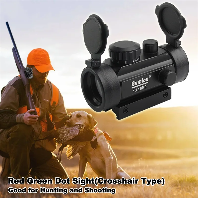 

Bumlon Tactical Cross Red Dot Sight Scope Aluminum Alloy Airsoft Reflex Aiming Device Scope 11 20mm Rail Mount Hunting RL5-0024