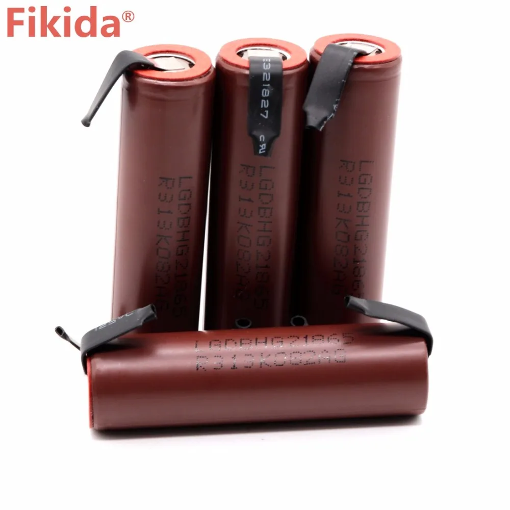 

New Rechargeable battery HG2 18650 3000mAh battery 18650HG2 3.6V discharge 20A dedicated hg2 batteries + DIY Nickel
