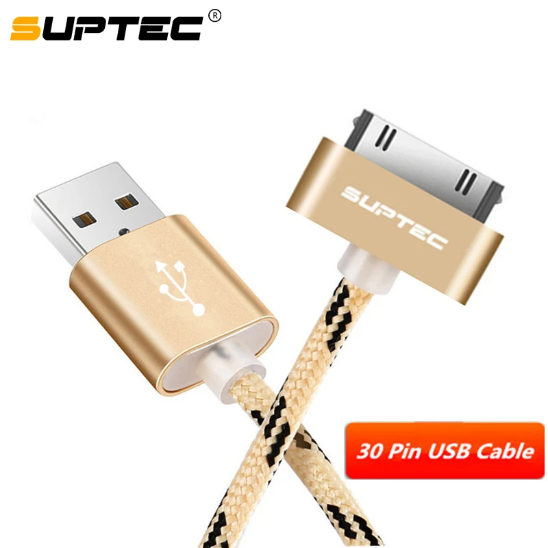 

SUPTEC for iPhone 4 4s 3GS 3G iPad 1 2 3 iPod Nano touch 30 Pin USB Cable Fast Charging Original Charger Adapter Data Sync Cord