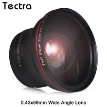 58 MILÍMETROS Lente Grande Angular 0.43x Professional HD w/Parcela Macro para Canon EOS Rebel 77D T7i T6s T6i T6 T5i T5 T4i T3i SL2 60D 7D 70D
