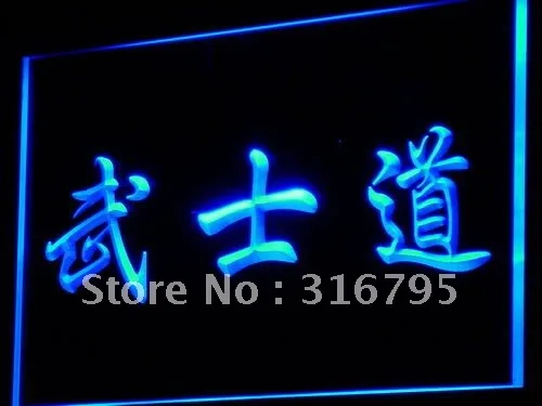 I725 Japanese Samurai Katana Bar Beer Led Neon Light Signs On/Off Switch 20 + Colori 5 Dimensioni