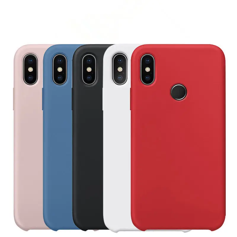 

For Xiaomi A2 Mix2s Mi 8 se liquid Silicone Microfiber inside Soft Case Cover Shell