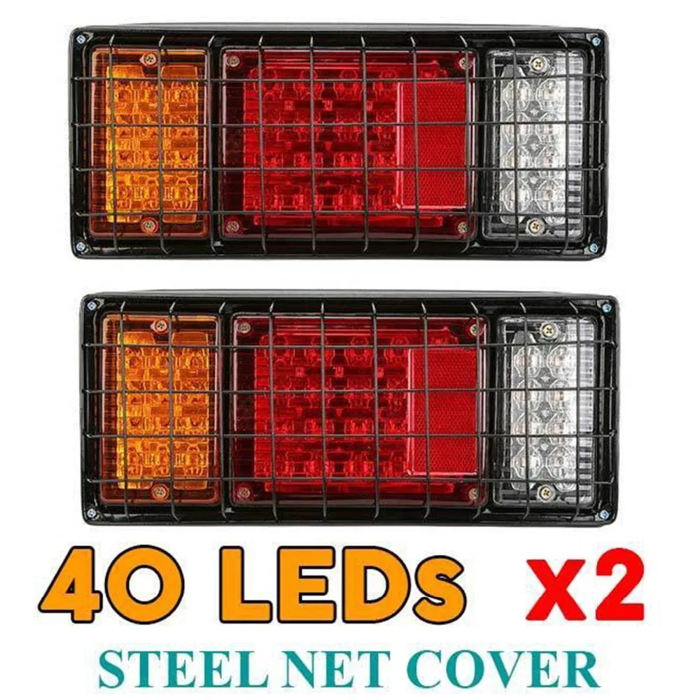 

1 Pair 12V Car Truck LED Rear Tail Light Warning Lights Rear Lamps Tailight Parts for most truck trailers caravas UTE buses vans