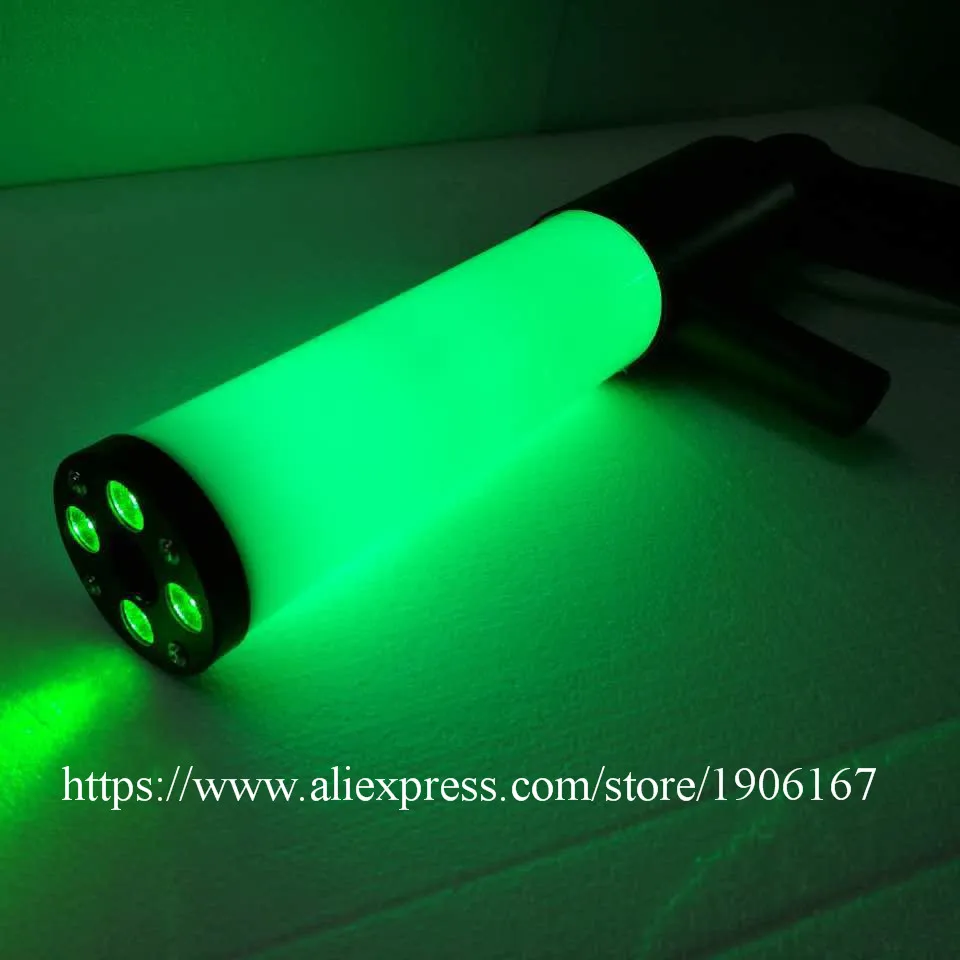 Handheld Led co2 gun cryo LED CO2 Jet machine Pistol Special Effects co2 Cannon guns free co2 gas hose3