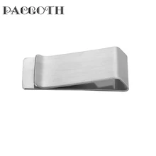 PACGOTH 304 прямоугольник из нержавеющей стали серебряный тон пустой штампованный кошелек для денег 4x1,8 см 1 шт