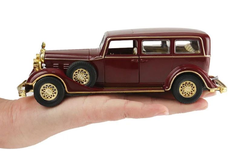 1/32 сплав император ретро классический автомобиль игрушечный автомобиль вытяжной задний светильник звуковая литая модель автомобиля игрушки