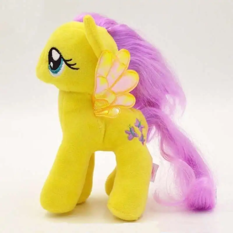 19cm Rainbow Dash unicorn plush Twilight Sparkle Applejack Rarity Fluttershy Pinkie Pie Stuffed Plush lps anime Toys - Цвет: Цвет: желтый