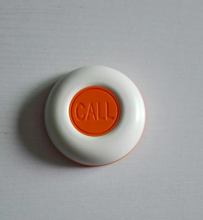 Новое поступление Беспроводной стол кнопки вызова гостевой вызов к официант/система вызова официанта из водонепроницаемого материала - Цвет: Orange