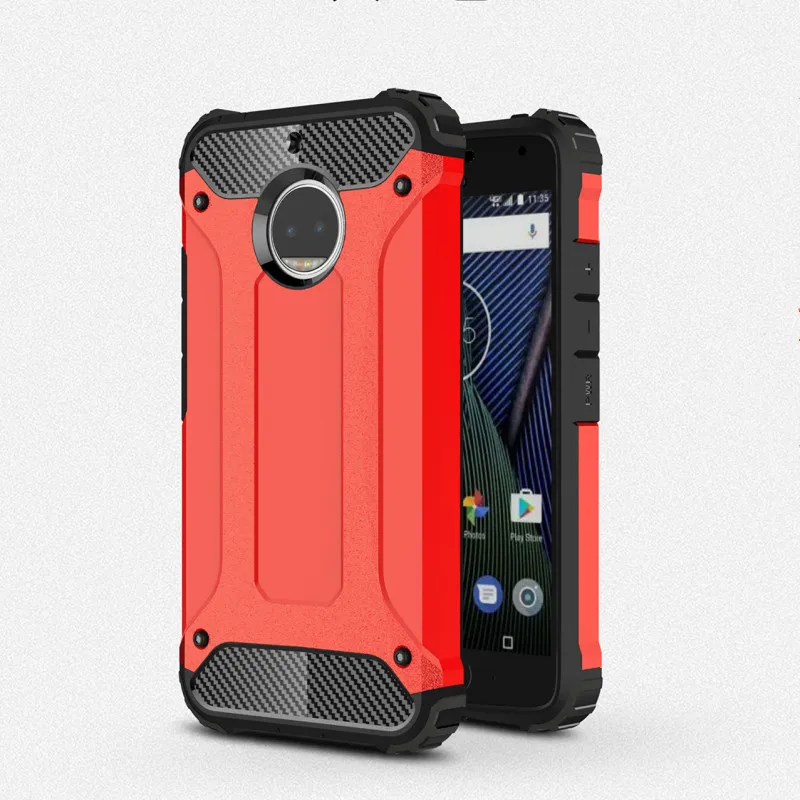 

For Motorola G5 G5S Shell Shockproof Armor PC Silicone 2 in 1 Combo Rubber Cases For Moto G5 Plus G5S Plus TPU Back Cover Coque