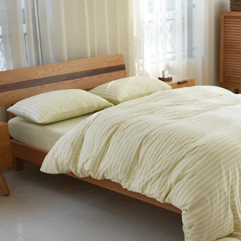 

Adult Kids Bedding Set Brief Style Stripe Duvet Cover Set Modern Bed Linen Bedclothes 4pcs/set Bed Cotton Quilt Cover Bedspread