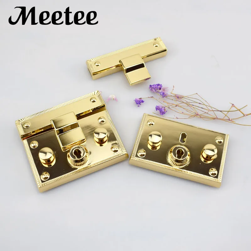 

Square Handbag Metal Lock Snap Bag Buckle Newest Closured Pushed Locks Replacement Purse Clasp DIY Craft Accessories KY2187