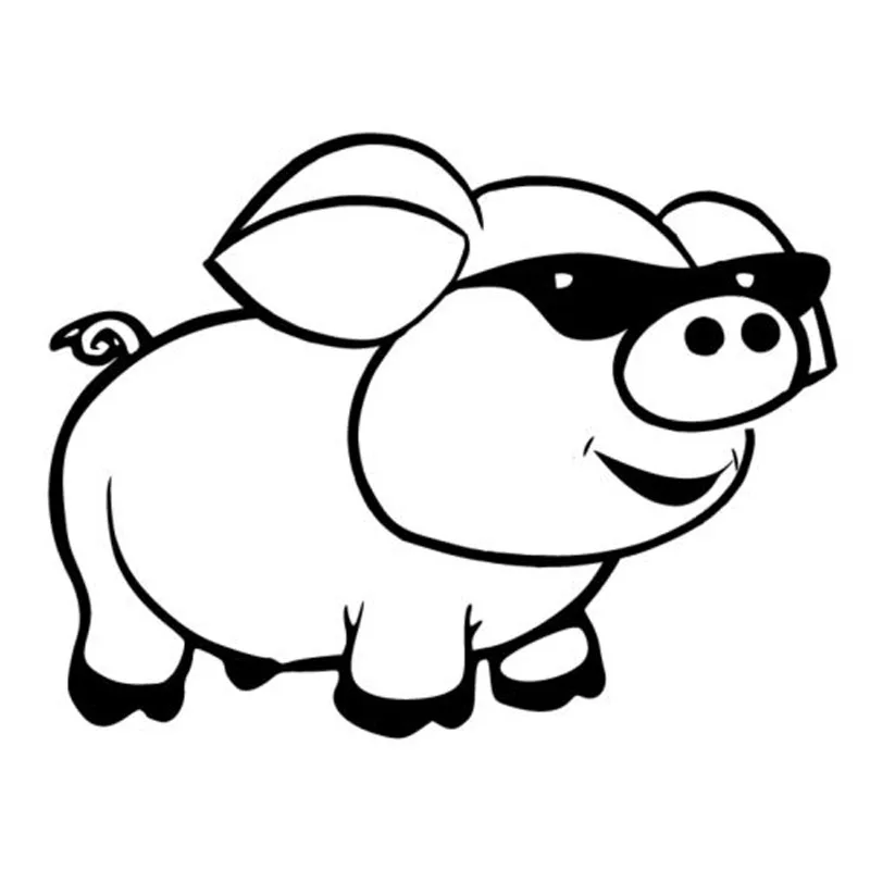 

15X11.6CM Fresh Pork Fashion Vinyl Car Sticker Motorcycle Decal Car Styling